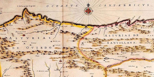 mapa antiguo asturias viaje yoga